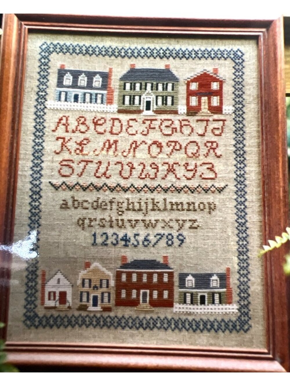 Colonial Town Sampler Counted Cross Stitch Pattern By Pat Harper Designs